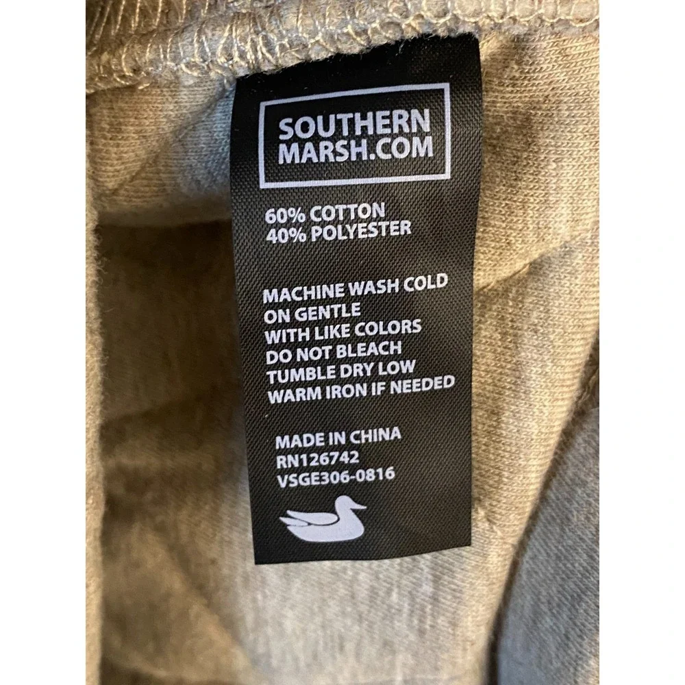Southern Marsh Men's Vest Large Gray Quilted Full Zip Pockets Plaid Collar
